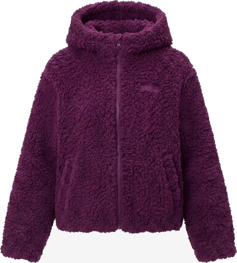 STRONGER Hooded Pile Jacket DARK Purple M