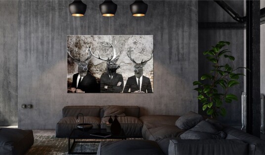 Tavle Deer In Suits 90X60 Artgeist sp. z o. o.