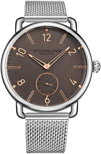 Stührling Original Herreklokke 3939.3 Jenson Brun/Stål Ø42 mm Stührling Original Herreklokke 3939.3 Jenson Brun/Stål Ø42 mm