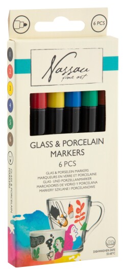 Nassau Glass & porcelain markers 6 pcs AR0138/GE Nassau Glass & porcelain markers 6 pcs AR0138/GE