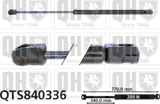Gassfjær, motorpanser QUINTON HAZELL QTS840336