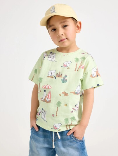 Lindex Moomin T Shirt Green 110/116