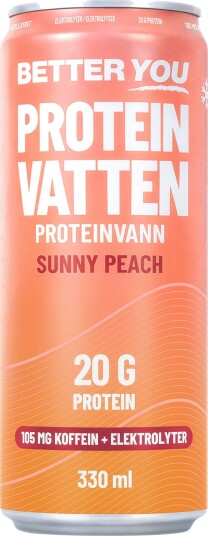 Better You Proteinvatten Sunny Peach Koffein+Elektro 330 ml