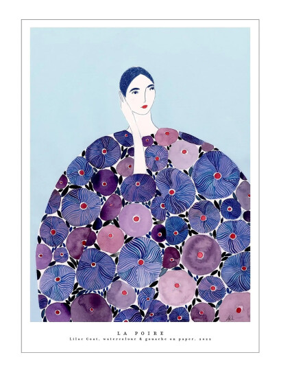 Poster & Frame Lilac Coat - Purple - 70X100CM Poster & Frame Lilac Coat - Purple - 70X100CM