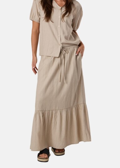 Savannah Crinkle Long Skirt W