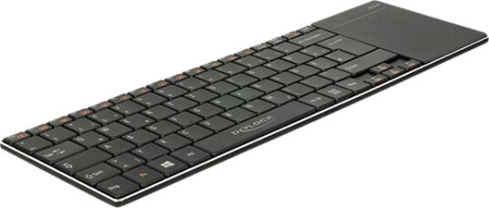 Delock Smart Tv - Tastatur - Med Styreplate - Trådløs - 2.4 Ghz - Tysk - Svart - Løsvekt