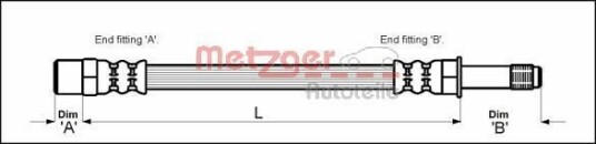 Bremseslange METZGER 4110579