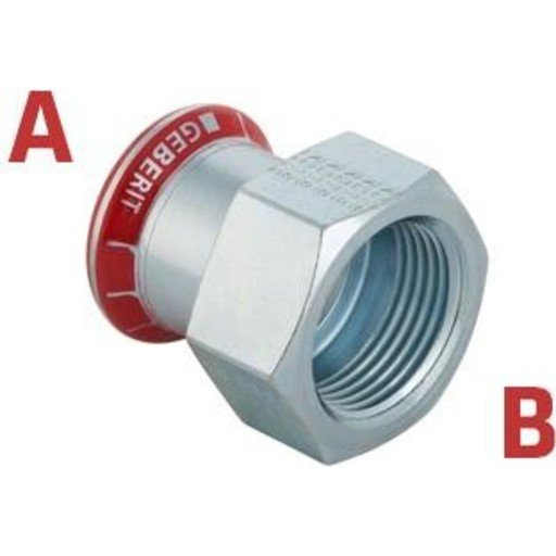Geberit Mapress 42mm Overgang med Innvendig Gevind for Vann Geberit Mapress 42mm Overgang med Innvendig Gevind for Vann