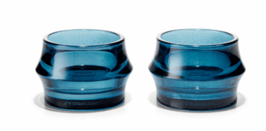 Holmegaard ARC telyslykt 5 cm 2-pack Mørkeblå i glass Holmegaard ARC telyslykt 5 cm 2-pack Mørkeblå i glass