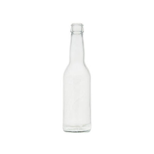 Eske med 50 stk 0,33 l klare long neck flasker Eske med 50 stk 0,33 l klare long neck flasker