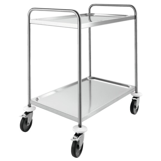 VEGA Serveringsvogn Serve 2BM; 83x53x93.3 cm BxDxH; Sølvfarge