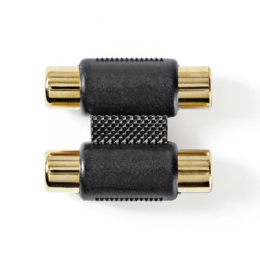 Nedis Stereo Audio Adapter | 2x RCA Hun | 2x RCA Hun | Gull belagt | Rett | ABS | Antrasitt | 1 stk. | Boks Nedis Stereo Audio Adapter | 2x RCA Hun | 2x RCA Hun | Gull belagt | Rett | ABS | Antrasitt | 1 stk. | Boks