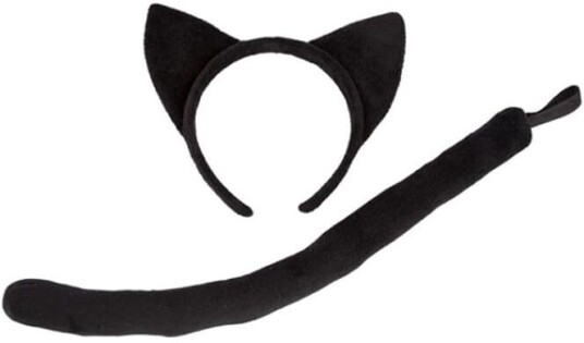 Wicked Costumes Ltd Sort katt ører og hale