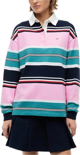 Tommy Jeans Tjw Rlx Multi Stripe Rugby Ext Multi/patterned S