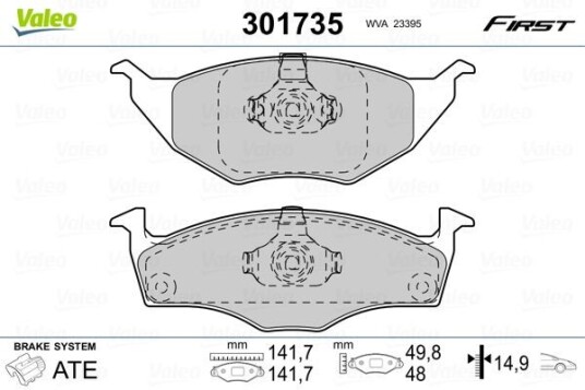 Bremseklosser VALEO 301735
