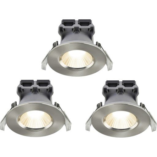 Nordlux Fremont Bath downlight 2700K børstet stål 3 stk Nordlux Fremont Bath downlight 2700K børstet stål 3 stk
