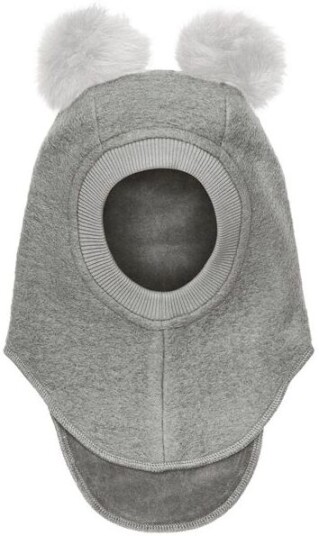 HUTTEliHUT Balaclava lue tovet ull og dusker M. Grey