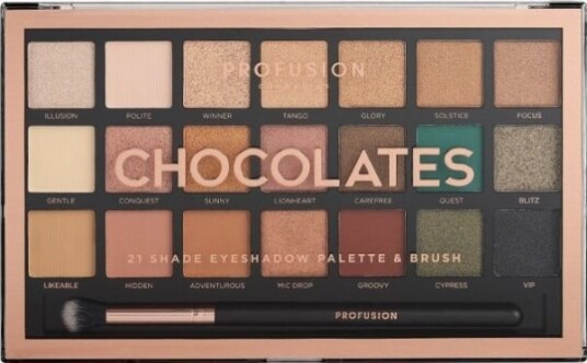 Profusion Profusion Chocolates Eyeshadow Palette Paleta 21 Øyenskygge Z Pędzelkiem Profusion Profusion Chocolates Eyeshadow Palette Paleta 21 Øyenskygge Z Pędzelkiem