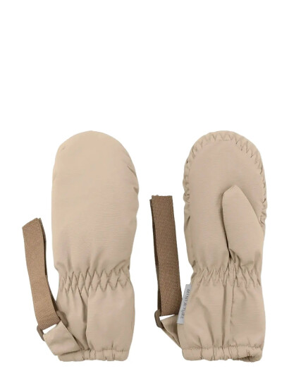 MINI A TURE Matcordt Fleece Lined Mittens - Beige - 0-6M