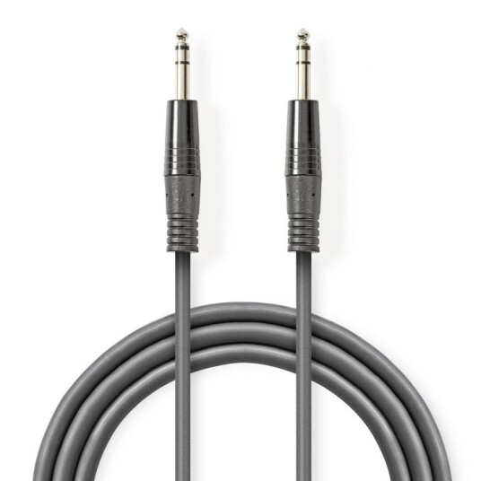 Nedis Stereo lydkabel 6,35 mm Jack-Jack 5 m Mørk Grå