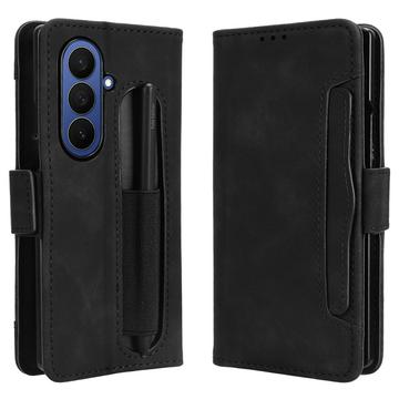 Samsung Galaxy Z Fold7 Kortholder Lommebokveske med Pennholder Svart