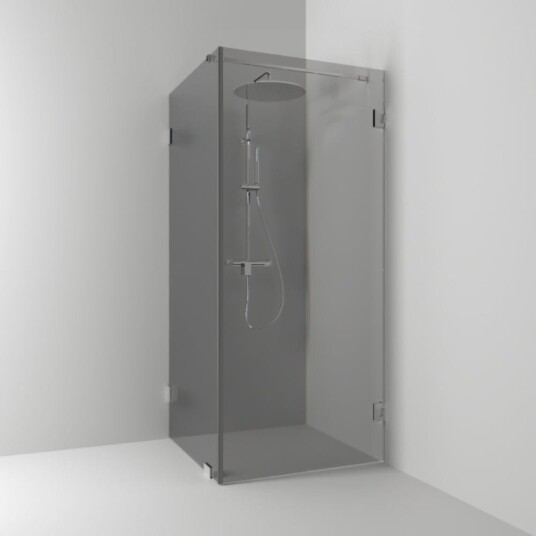 Svedbergs 180° Dusjhjørne Rett|Fast 80x80 cm, Krom/Røykglass Svedbergs 180° Dusjhjørne Rett|Fast 80x80 cm, Krom/Røykglass