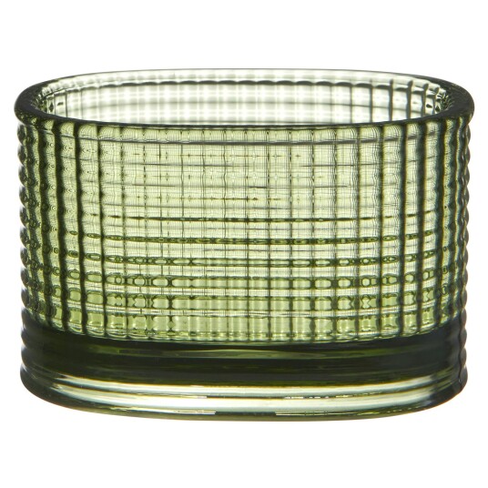 Orrefors Magica 5 cm Lyslykt Grønn i Glass med Elliptisk Form