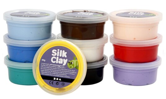 Silk Clay 10 x 40 gr. Basisfarger