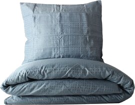 Aumi Collection Jacquard Dynetrekksett 150 x 210 cm Polarblå
