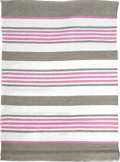 Enjoy Design Rye plast stripete i hvit/beige/rosa 60x90 Enjoy Design Rye plast stripete i hvit/beige/rosa 60x90