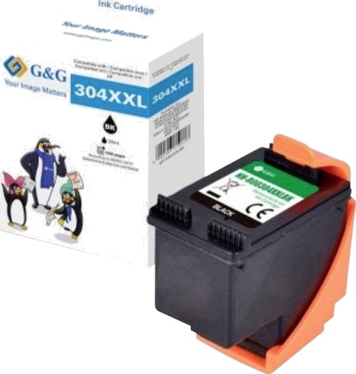 G&G Blekk-Kompatibel Sort Nh-Rc0304xlbk-T Gp-H304xxlbk