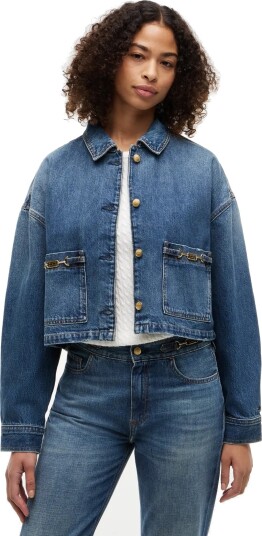 Tommy Hilfiger Cropped Jacket Cam Mid Blue XL Tommy Hilfiger Cropped Jacket Cam Mid Blue XL