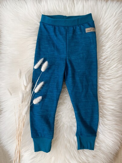 Need it   Leggings i ull/bambus "Digg" Klar Blå