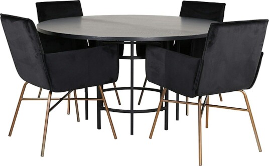 Spisegruppe furniture/fashion Copenhagen Ø140 cm med 4 Petra Stoler