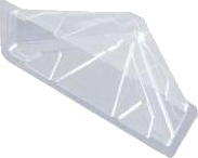 Sandwichbakke 182X71x85 Mm Til 2 Skiver Uden Låg Rpet Klar,600 Stk/Krt