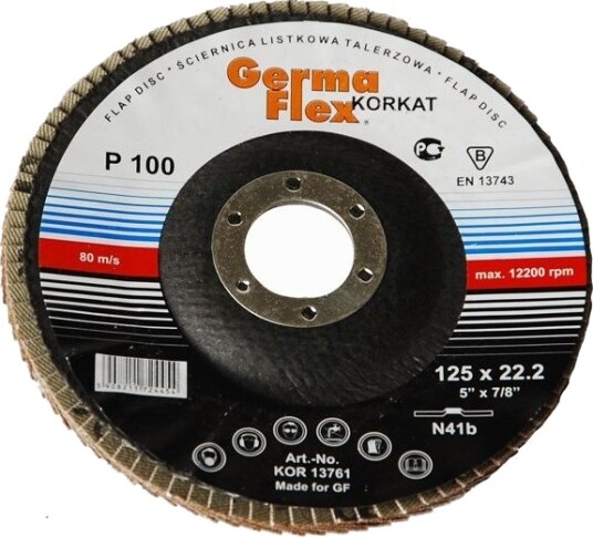 Germaflex Lamellslipeskive 125 Mm P100 Glkn41b125 100 Germaflex Lamellslipeskive 125 Mm P100 Glkn41b125 100