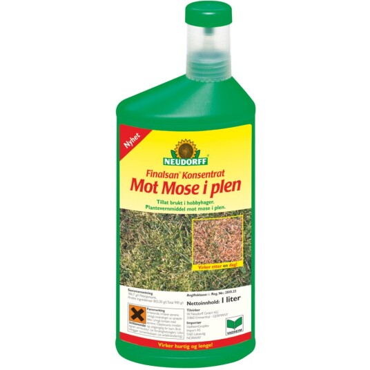 Finalsan Mosefjerner konsentrat mot mose i plen 1 l
