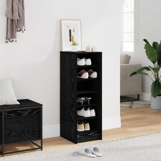  Sko skap Sort Eik 31,5x35x90 cm Laget av Tre