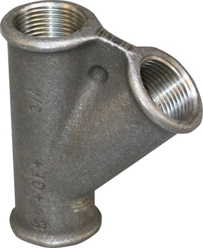 1,1/4" svart T-stykke 45°