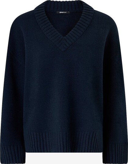 Gina Tricot Genser V neck Knitted Sweater Blå