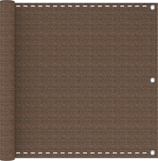 vidaXL Balkong Skjerm Brun 90 x 800 cm HDPE og Aluminium