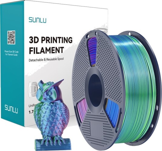 Sunlu Pla+ Silk Tri-Color Filament 1.75 Mm 1 Kg (Blå-Grønn-Lilla) Sunlu Pla+ Silk Tri-Color Filament 1.75 Mm 1 Kg (Blå-Grønn-Lilla)