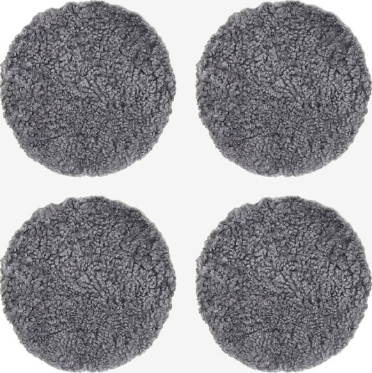 Skinnwille Saueskinnspute Round Curly 4 pakning Grå Skinnwille Saueskinnspute Round Curly 4 pakning Grå