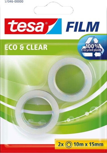 Tesa Eco Clear Klar Tape 10m x 15mm 2 pakning