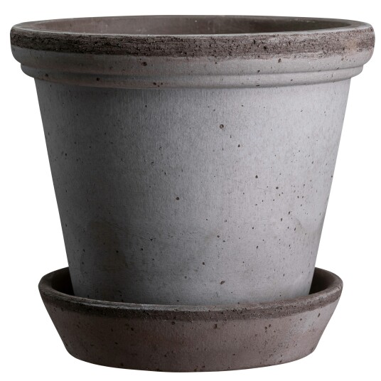 Bergs Potter Flora Krukke Med Tallerken Ø30 cm Grå