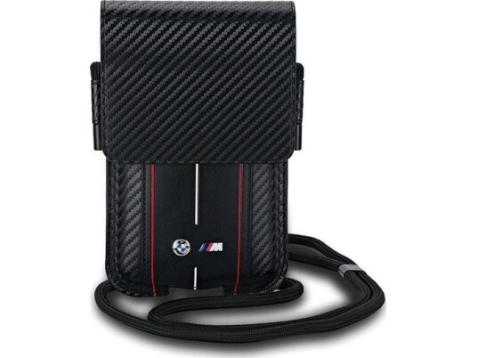 BMW Carbon Red Stripes Wallet Bag - Torebka Na Telefon (Czarny)