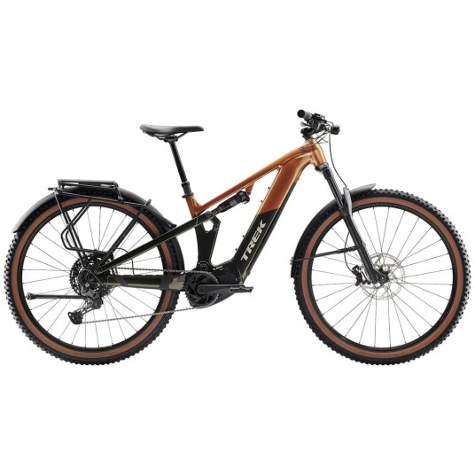 Trek Powerfly Fs+ 4 Equipped Fulldempet Elsykkel Gen 4 Pennyflake/Black Olive M Trek Powerfly Fs+ 4 Equipped Fulldempet Elsykkel Gen 4 Pennyflake/Black Olive M