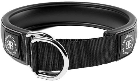 Bullybillows Hundehalsbånd Halvstrup Reflekterende Svart 5 cm (M)