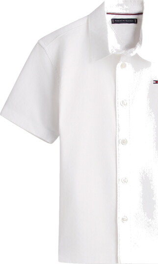 Tommy Hilfiger Stretch Oxford Shirt Ss White 152