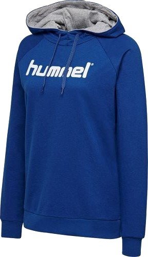 Hummel Go Cotton Logo Hettegenser Blå Kvinner størrelse Small